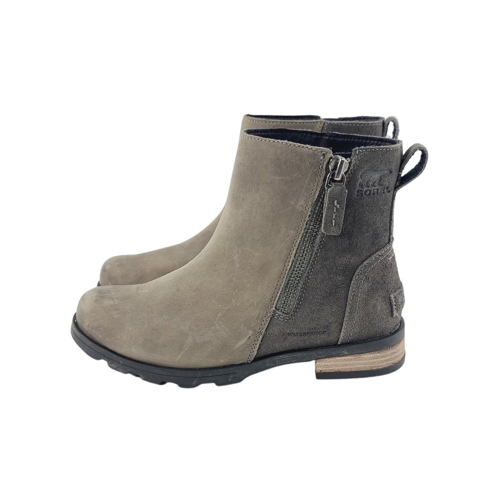 Sorel, Side Zipper Round Toe Ankle Boots / Casual Boots, Women's, Size 5.5, Gray